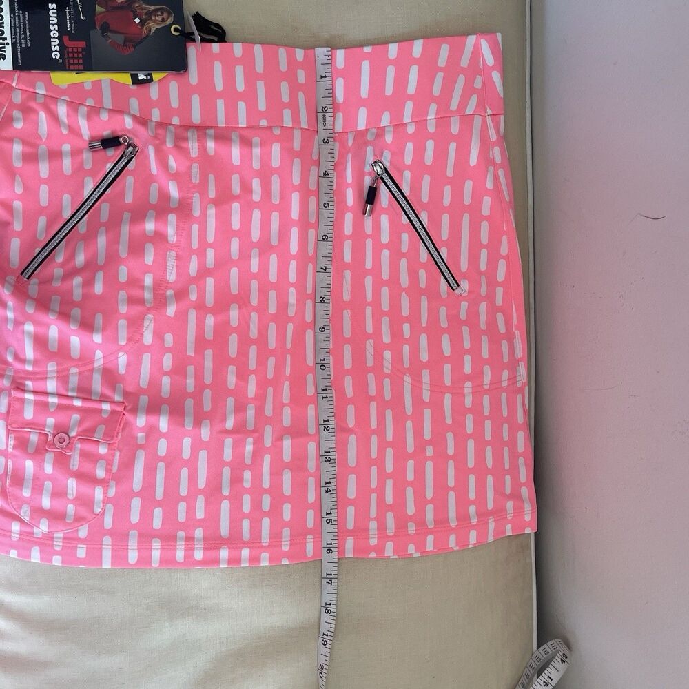 Jamie Sadock Upf 50 Mid Rise Zip Pocket Skort Pink 10 New $110 - Picture 7 of 11